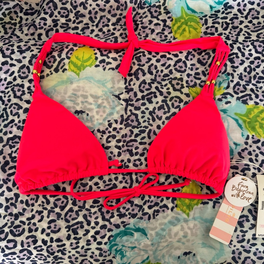 Pilyq Pink Classic Triangle Bikini